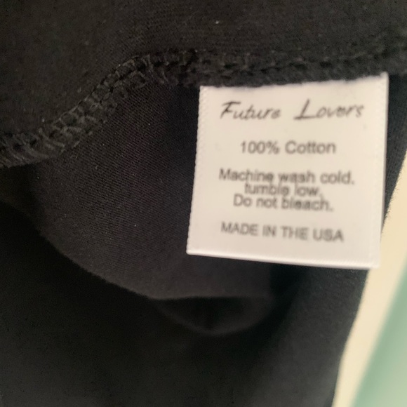 NWT FUTURE LOVERS LONG SLEEVE COTTON XL BLACK ‘FUTURE LOVERS OF TOMORROW’ - Picture 6 of 7